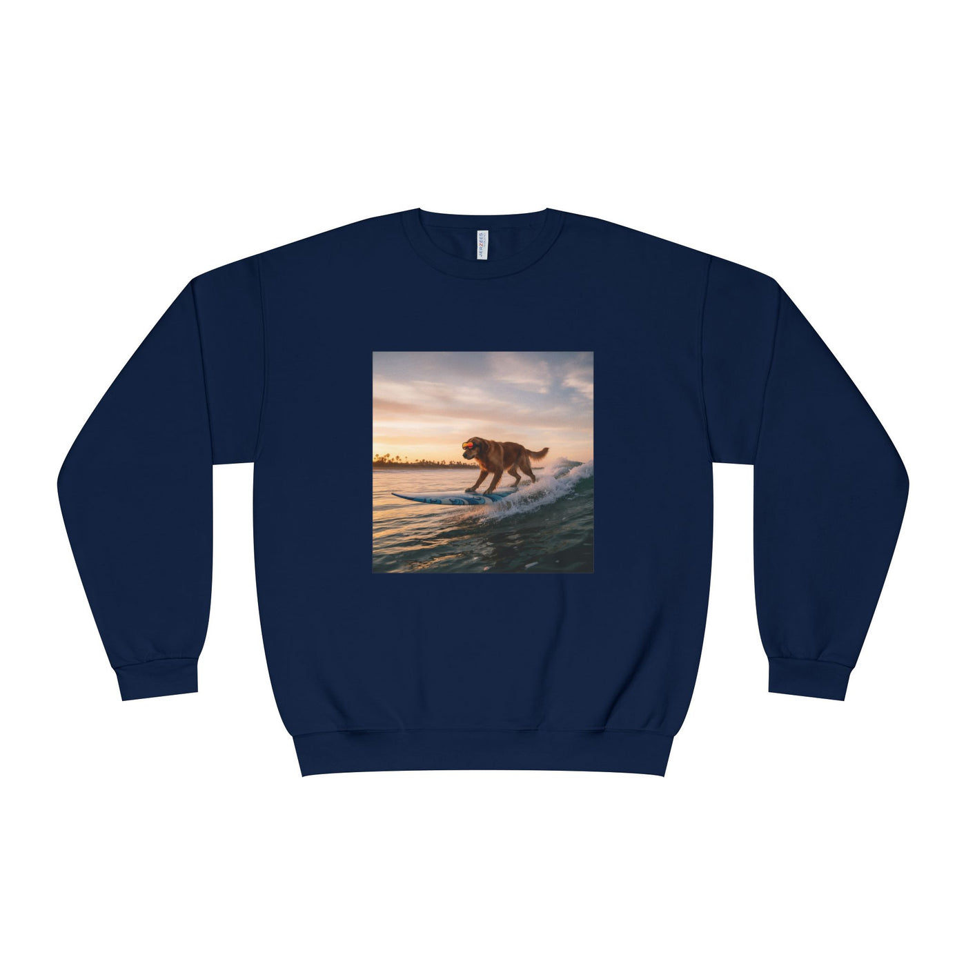 Surfing Dog style 2 Unisex NuBlend® Crewneck Sweatshirt