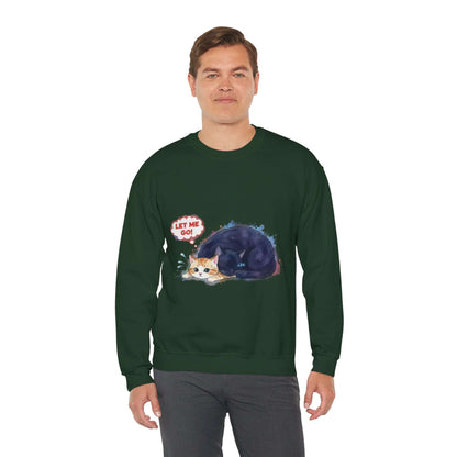 Watercolor Cat painting Unisex Crewneck Sweatshirt style 1