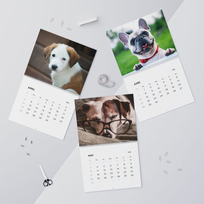 2026 Dog Wall Calendar, Cute Puppy Theme, Animal Lover Gift, Pet Lover Wall Decor, Monthly Planner
