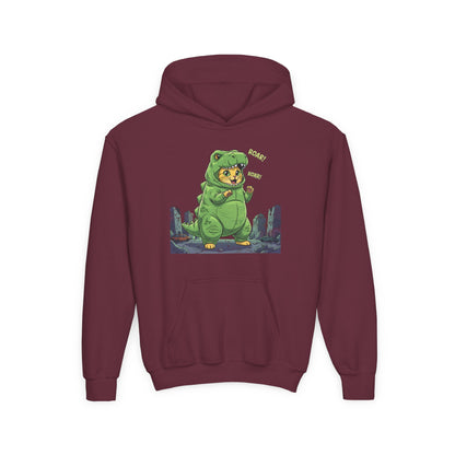 Cat cosplay Godzilla Unisex Kids Hoodie style 2