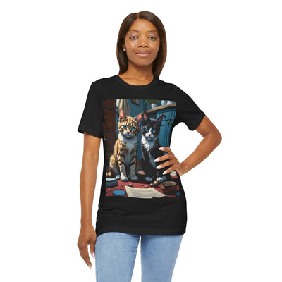 Adorable Cat Lovers Tee style 1- Cute Cat Graphic Tee, Pet Lover Gift, Animal T-Shirt, Birthdays, Cat Enthusiasts, Everyday Wear
