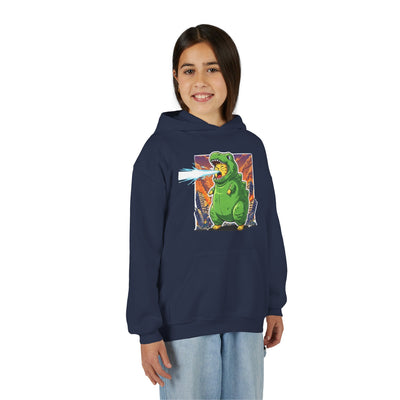Cat cosplay Godzilla style 3 Unisex Kids Hoodie - Fun & Cozy Heavy Blend Sweatshirt with Cute Design