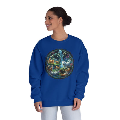 Cats & Dogs Happy Garden Unisex NuBlend Crewneck Sweatshirt style2
