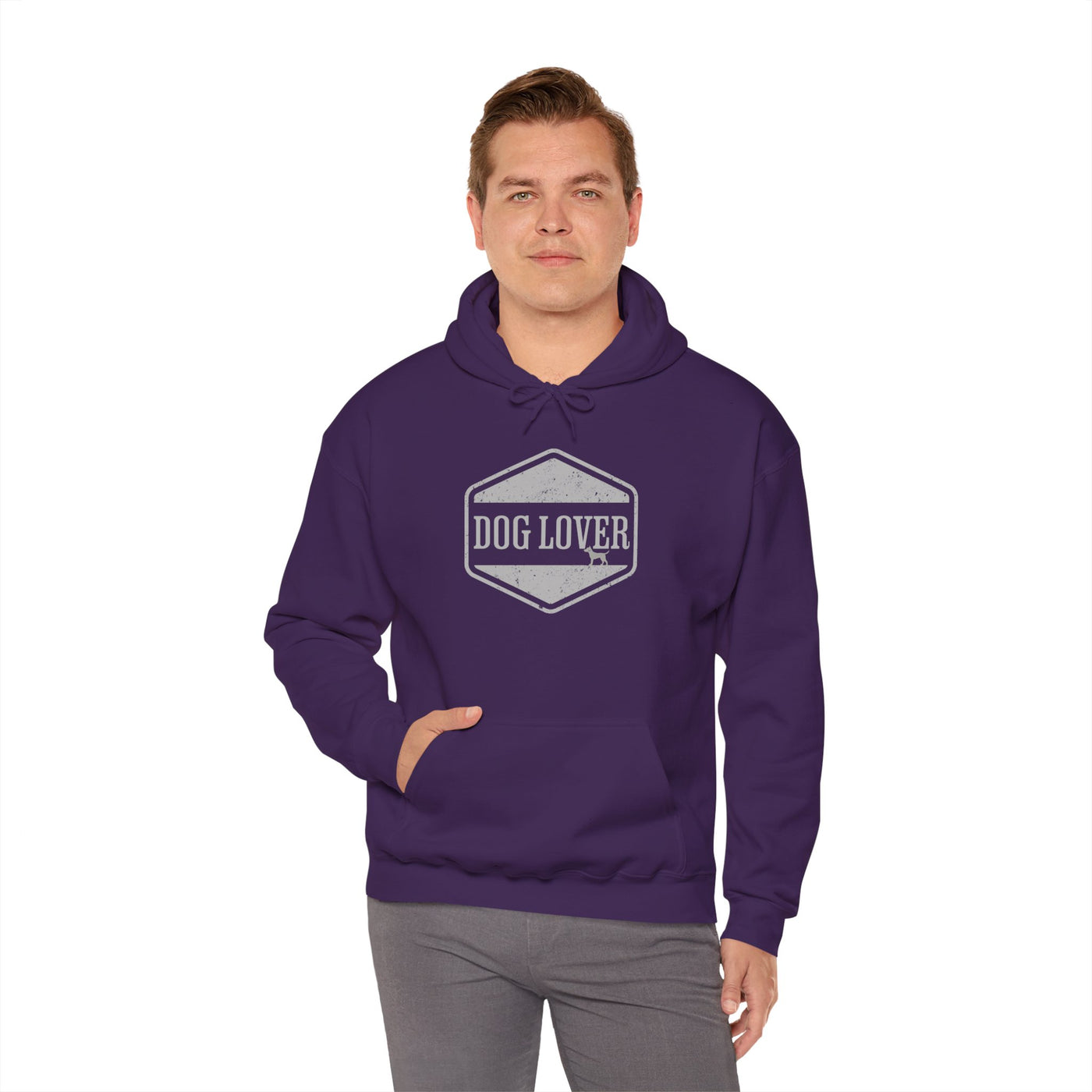 Dog Lover plus Slogan on Back Unisex Pullover Hoodie