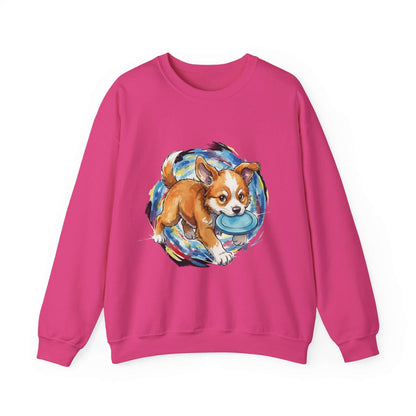 Watercolor Dog painting Unisex Crewneck Sweatshirt style 4