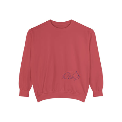 Sleeping dog (Blue) shadow Cozy Graphic Unisex Crewneck Sweatshirt