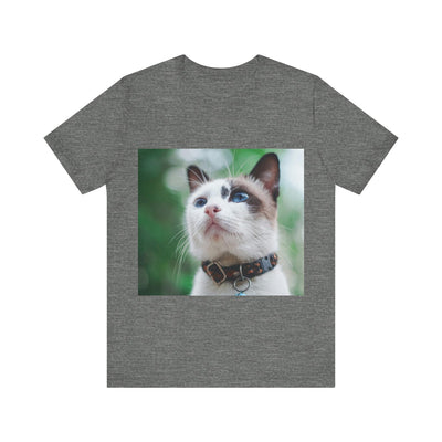 Cat with blue eyes - Unisex Jersey Short Sleeve Tee