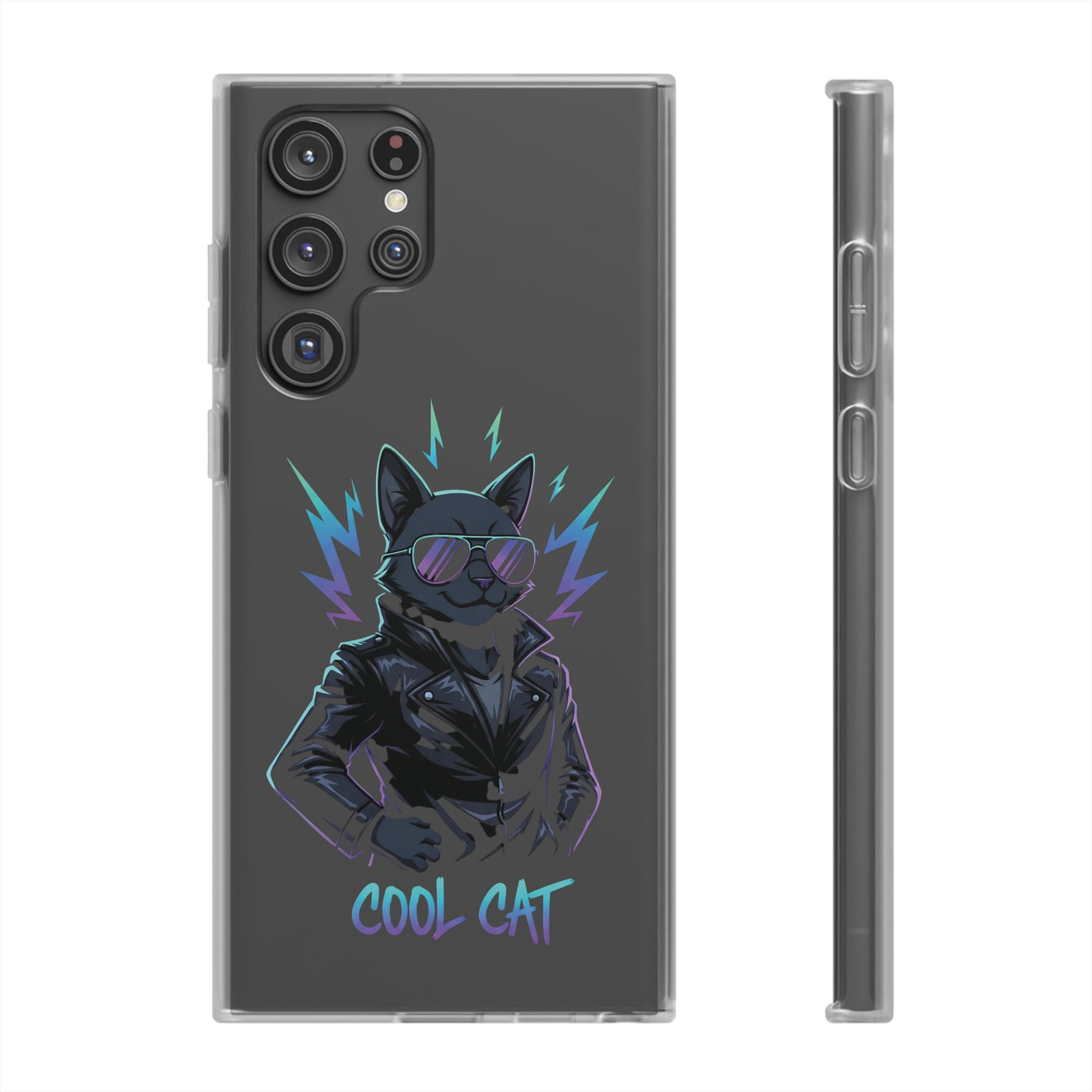 Cool Cat Anime style Flexi Case for Cat Lovers