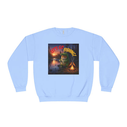 Crocodile Cat Fishing Unisex NuBlend Sweatshirt style 2