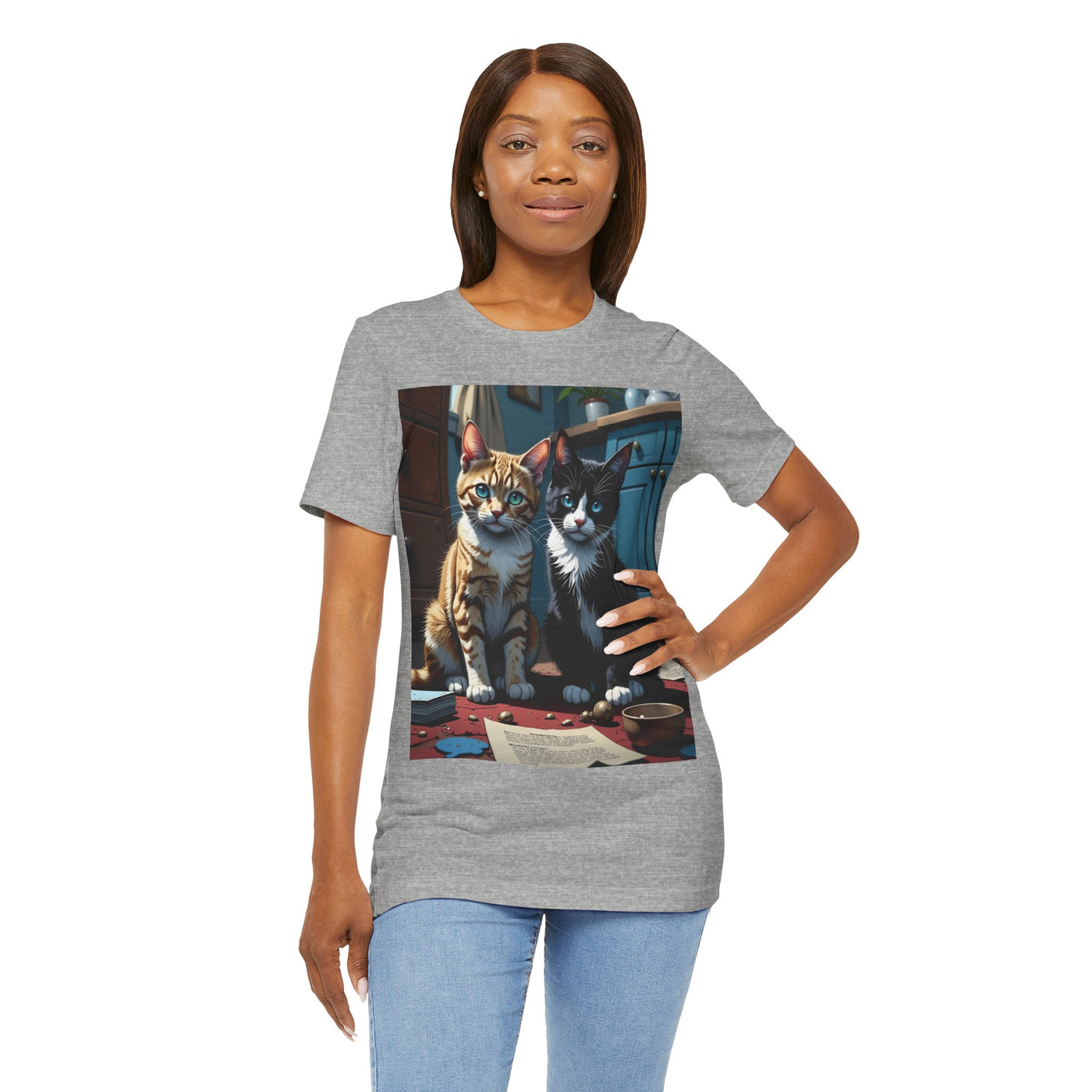 Adorable Cat Lovers Tee style 1- Cute Cat Graphic Tee, Pet Lover Gift, Animal T-Shirt, Birthdays, Cat Enthusiasts, Everyday Wear