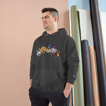 Playful Dog Faces Cozy Unisex Champion Pullover Hoodie