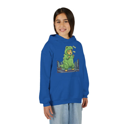 Cat cosplay Godzilla Unisex Kids Hoodie style 2