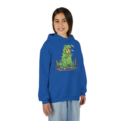 Cat cosplay Godzilla style 2 Unisex Kids Hoodie - Fun & Cozy Heavy Blend Sweatshirt with Cute Design