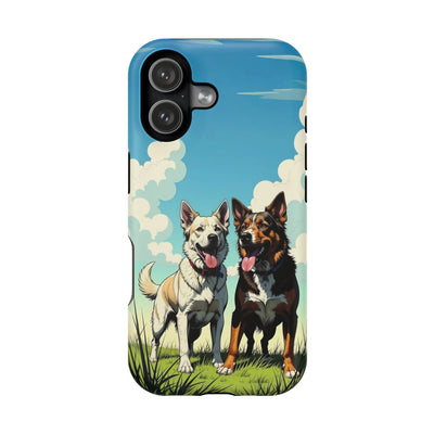 Dog Lovers' Magnetic Impact-Resistant Phone Case comic style 1, Cute Dog Design, Pet Owner Gift, Animal Lover Accessory, Birthday Gift for Dog Lovers
