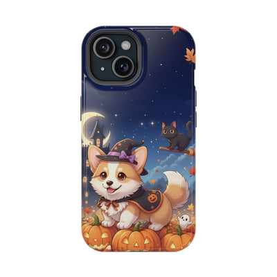 Halloween cute puppy anime style 4 Magnetic Impact-Resistant Phone Case, Cute Dog Design, Pet Owner Gift, Animal Lover Accessory, Birthday Gift for Dog Lovers