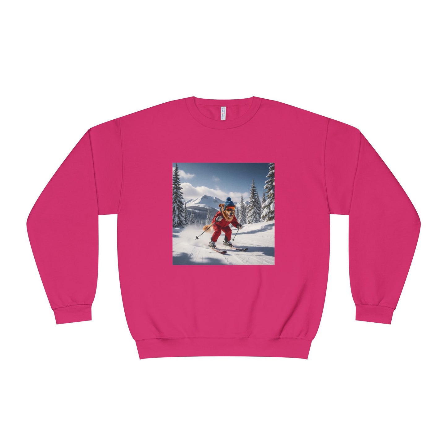 Skiing Dog Graphic Unisex NuBlend Crewneck Sweatshirt