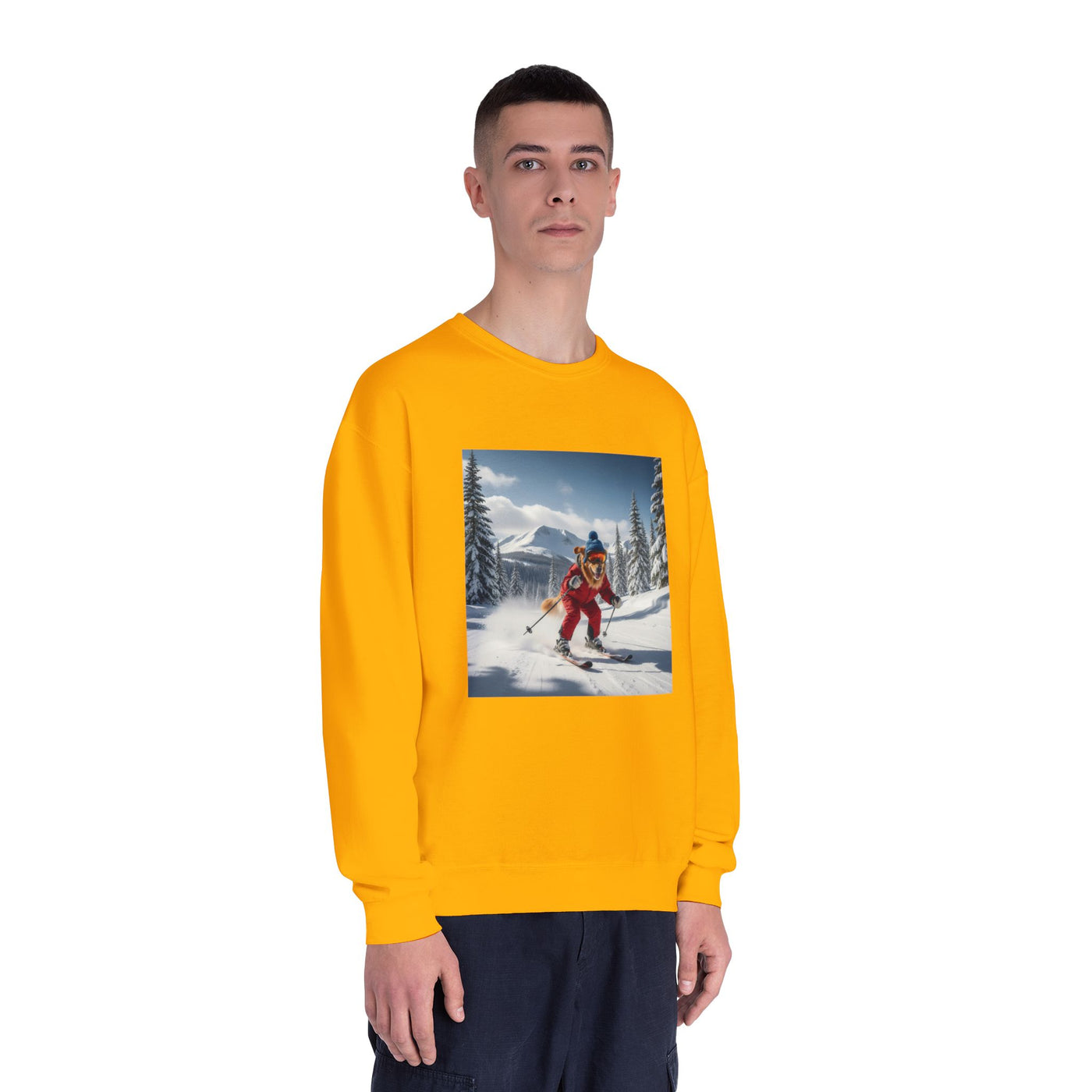 Skiing Dog Unisex NuBlend® Crewneck Sweatshirt