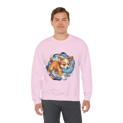 Watercolor Dog painting Unisex Crewneck Sweatshirt style 4
