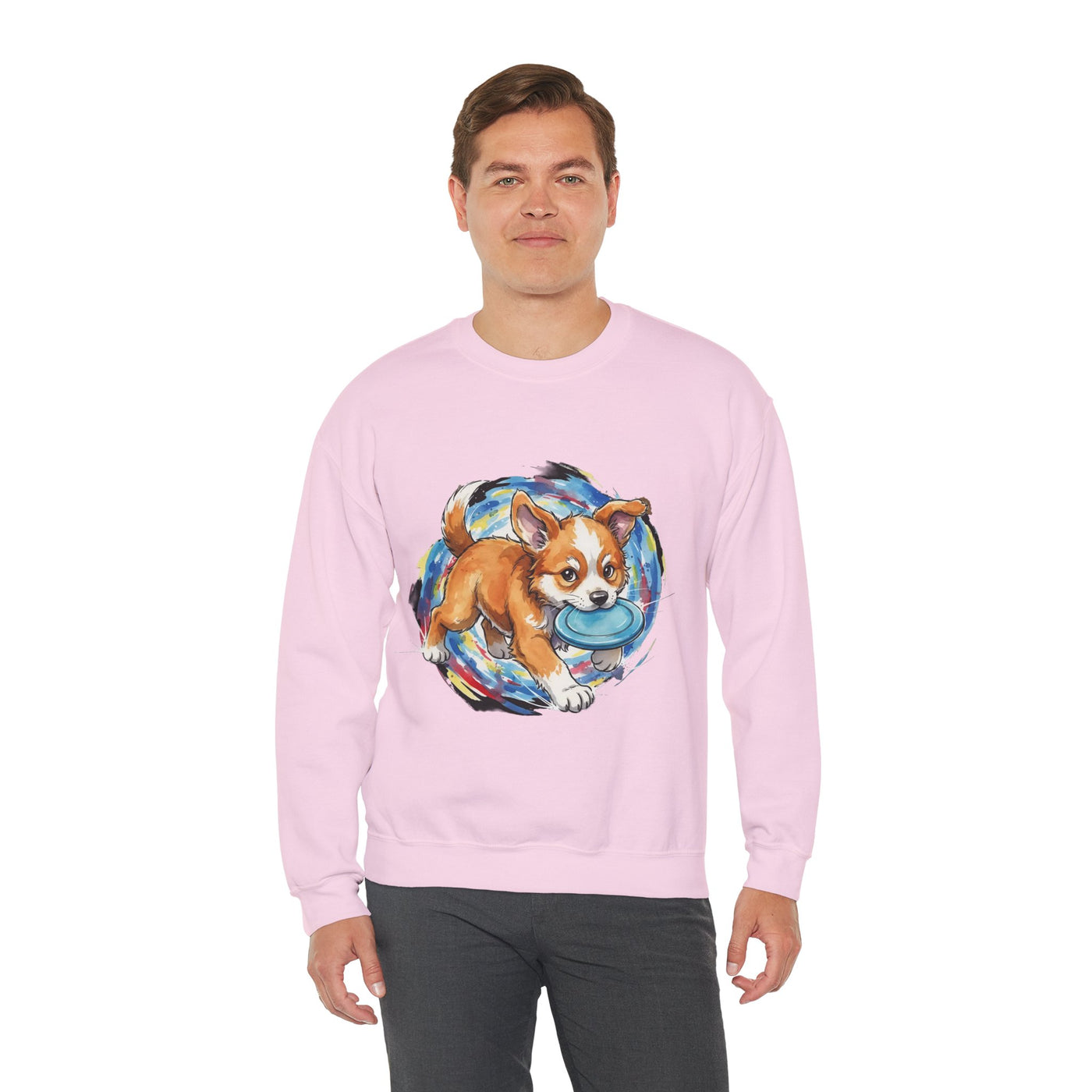 Watercolor painting style 7 Men & Women Cute Cat Pile Crewneck Sweatshirt