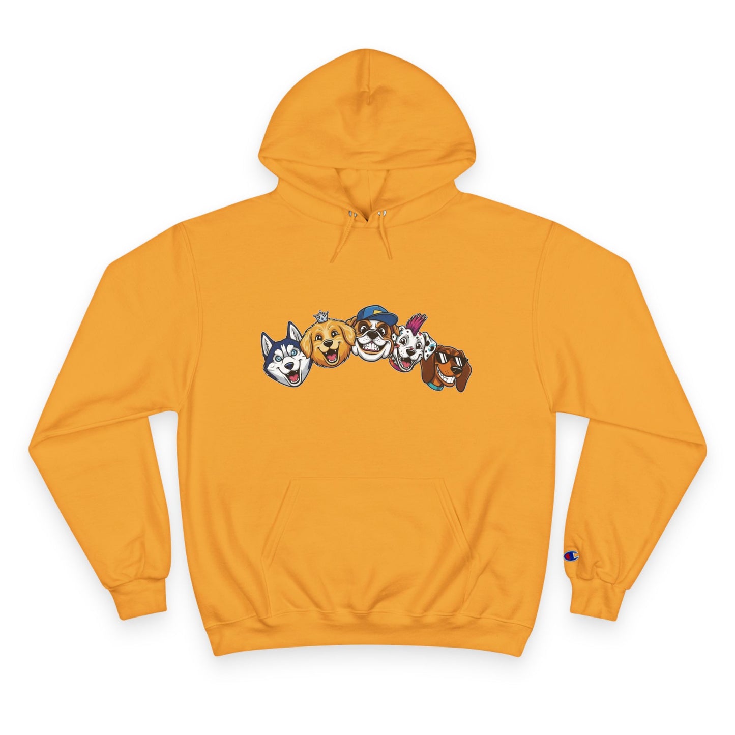 Playful Dog Faces Cozy Unisex Champion Pullover Hoodie