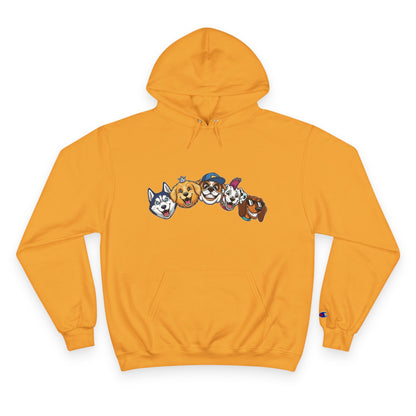 Playful Dog Faces Cozy Unisex Champion Pullover Hoodie