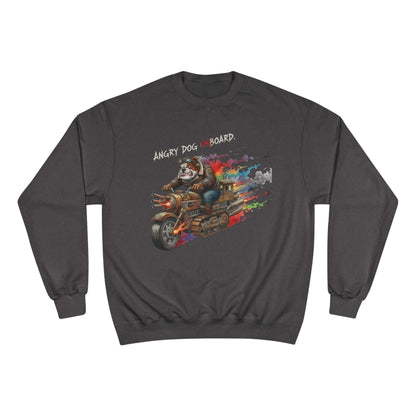 Angry Dog Onboard Graphic Champion Crewneck Sweatshirt style 1