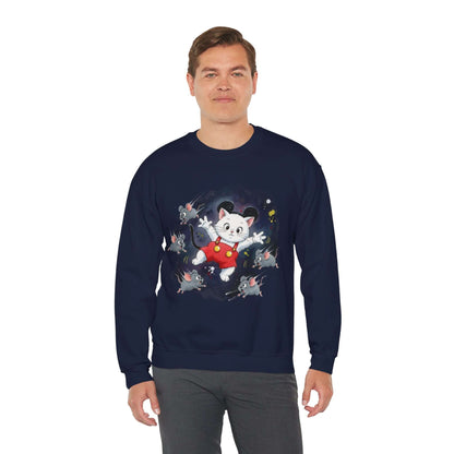 Watercolor Cat painting Unisex Crewneck Sweatshirt style 2