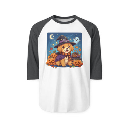 Halloween Cute Puppy Anime Unisex Raglan Shirt style 6