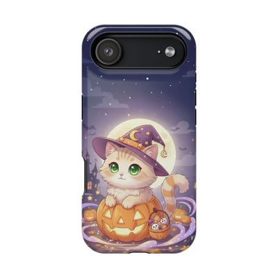 Halloween cute kitten anime style 4 Magnetic Phone Case, Cat Lover Gift, Impact-Resistant iPhone Case, Funny Pet Accessory, Unique Animal Design