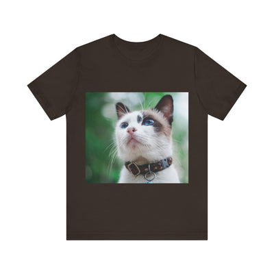 Cat with blue eyes - Unisex Jersey Short Sleeve Tee