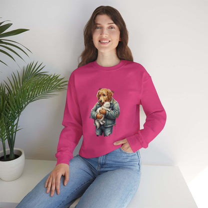 Watercolor Dog painting Unisex Crewneck Sweatshirt style 6