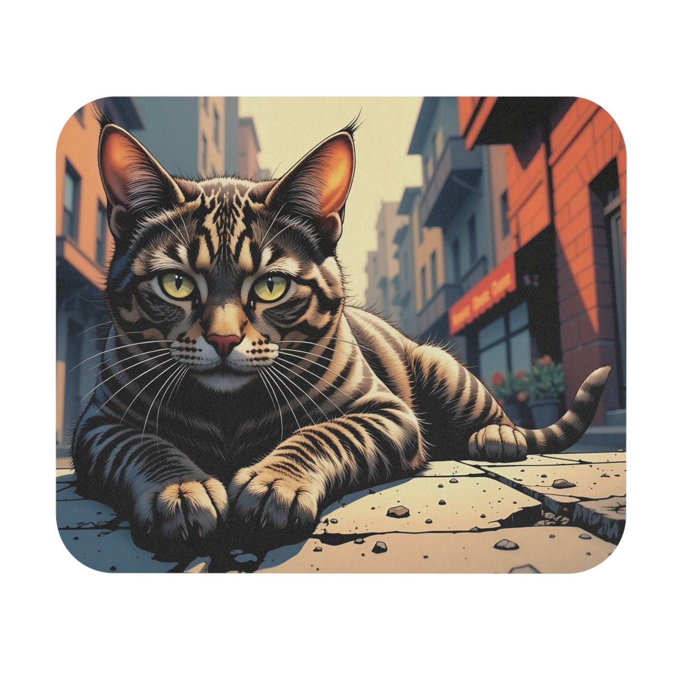 Cozy Cat Mouse Pad style 2 | Adorable Kitty Design, Desk Decor, Gift for Cat Lovers, Office Accessory, Pet-Themed Gift, Animal Lover Merchandise