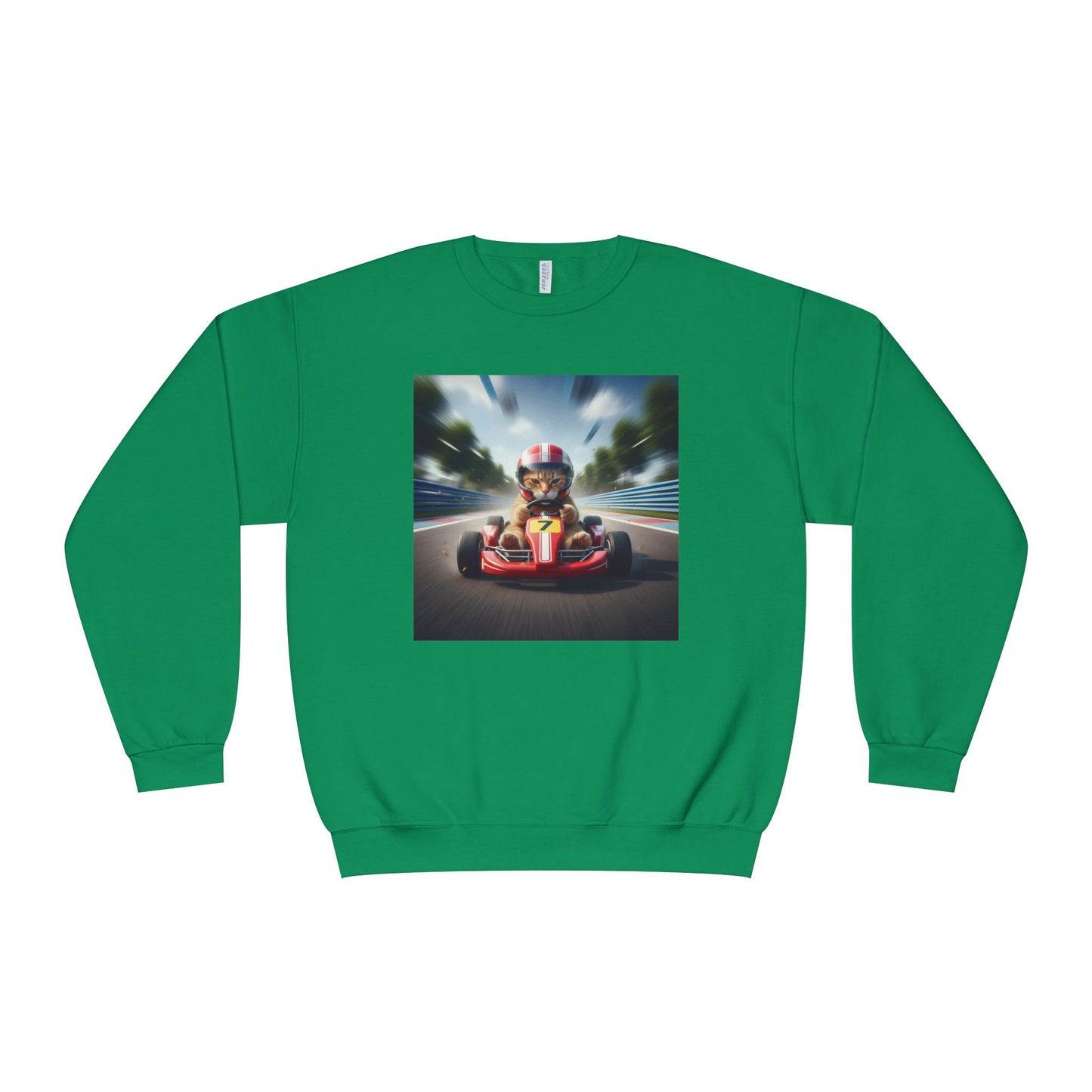 Go Kart Cat Unisex NuBlend Crewneck Sweatshirt style 3