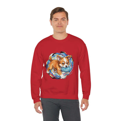 Watercolor Dog painting Unisex Crewneck Sweatshirt style 4