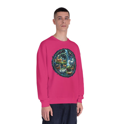 Cats & Dogs Happy Garden Unisex NuBlend Crewneck Sweatshirt style2