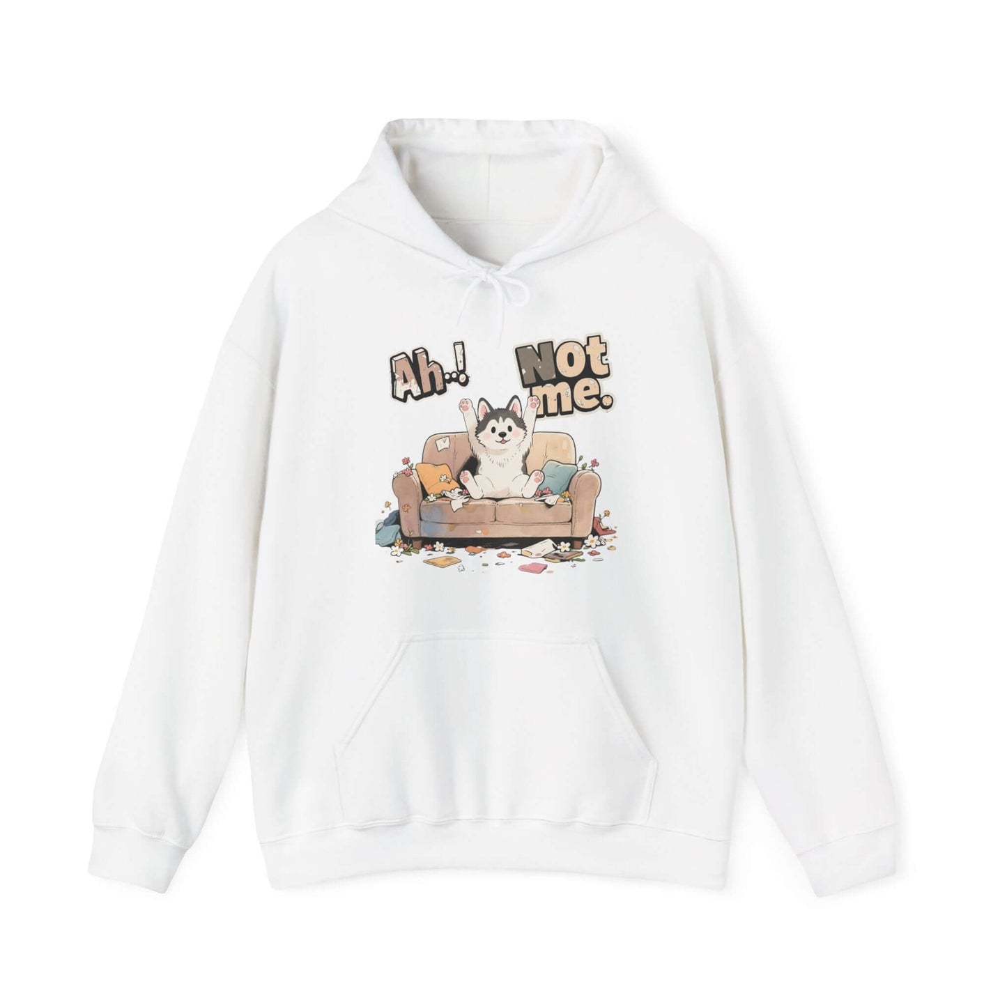 Ah Not Me - Cute Husky Unisex Pullover Hoodie for Dog Lover