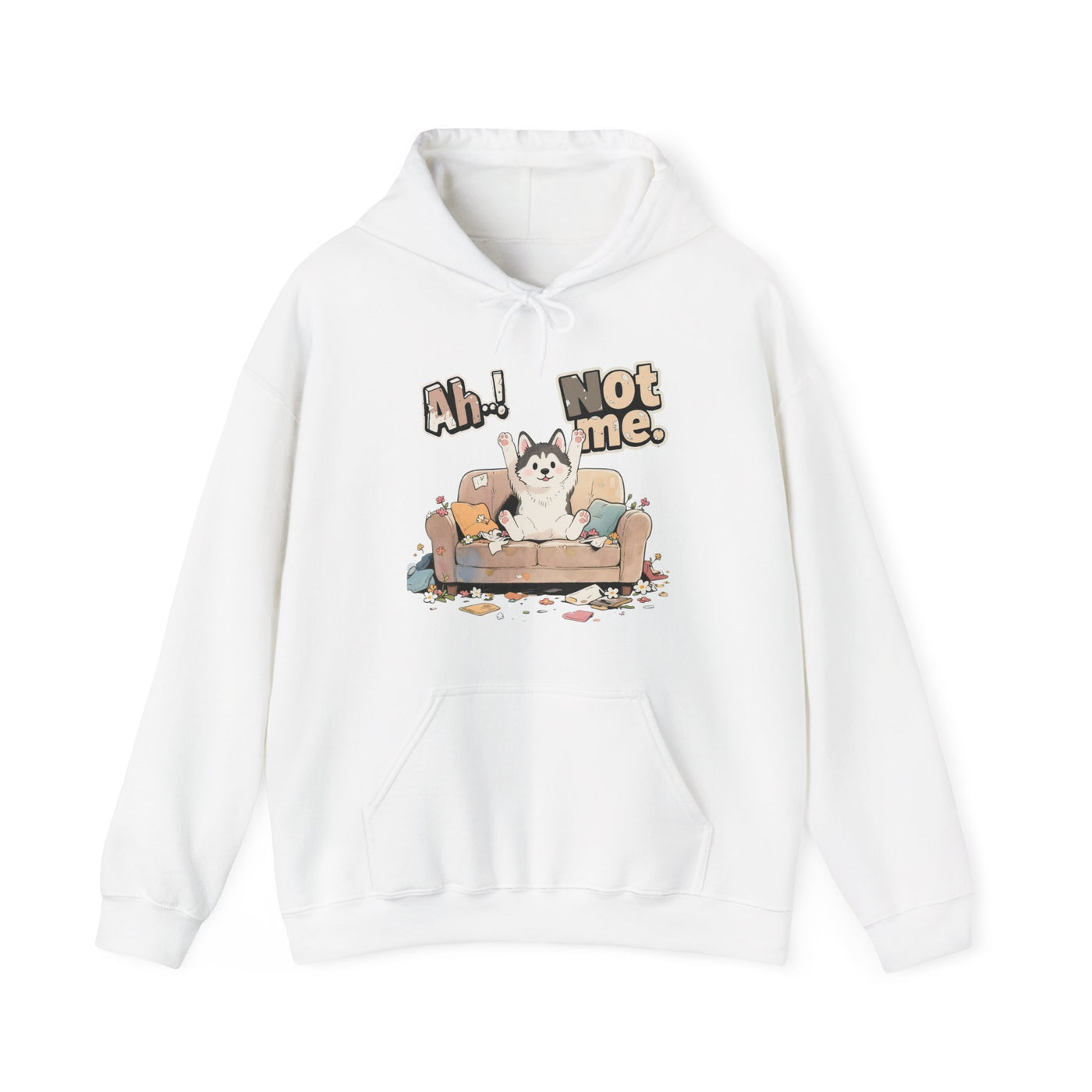Ah! Not Me. Cute Husky Unisex Pullover Hoodie for Dog Lover