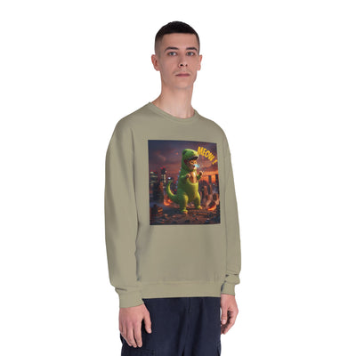 Tyrannosaurus Cat in city style 2 Unisex NuBlend® Crewneck Sweatshirt