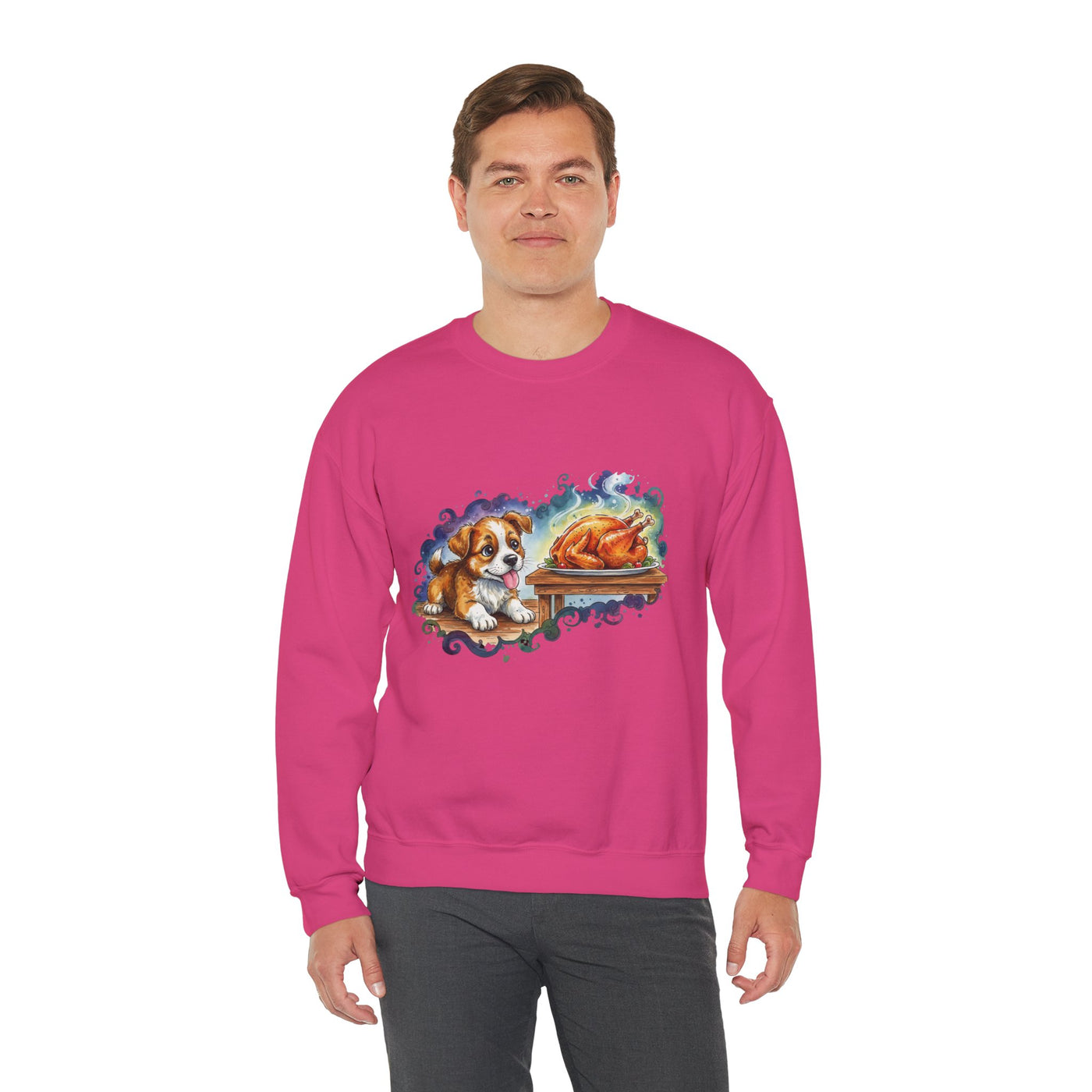 Watercolor painting style 6 Men & Women Cute Cat Pile Crewneck Sweatshirt