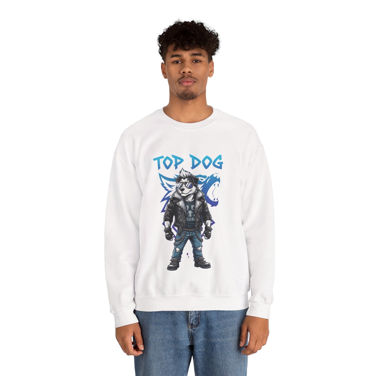 Cool Dog Unisex Heavy Blend Crewneck Sweatshirt style 1