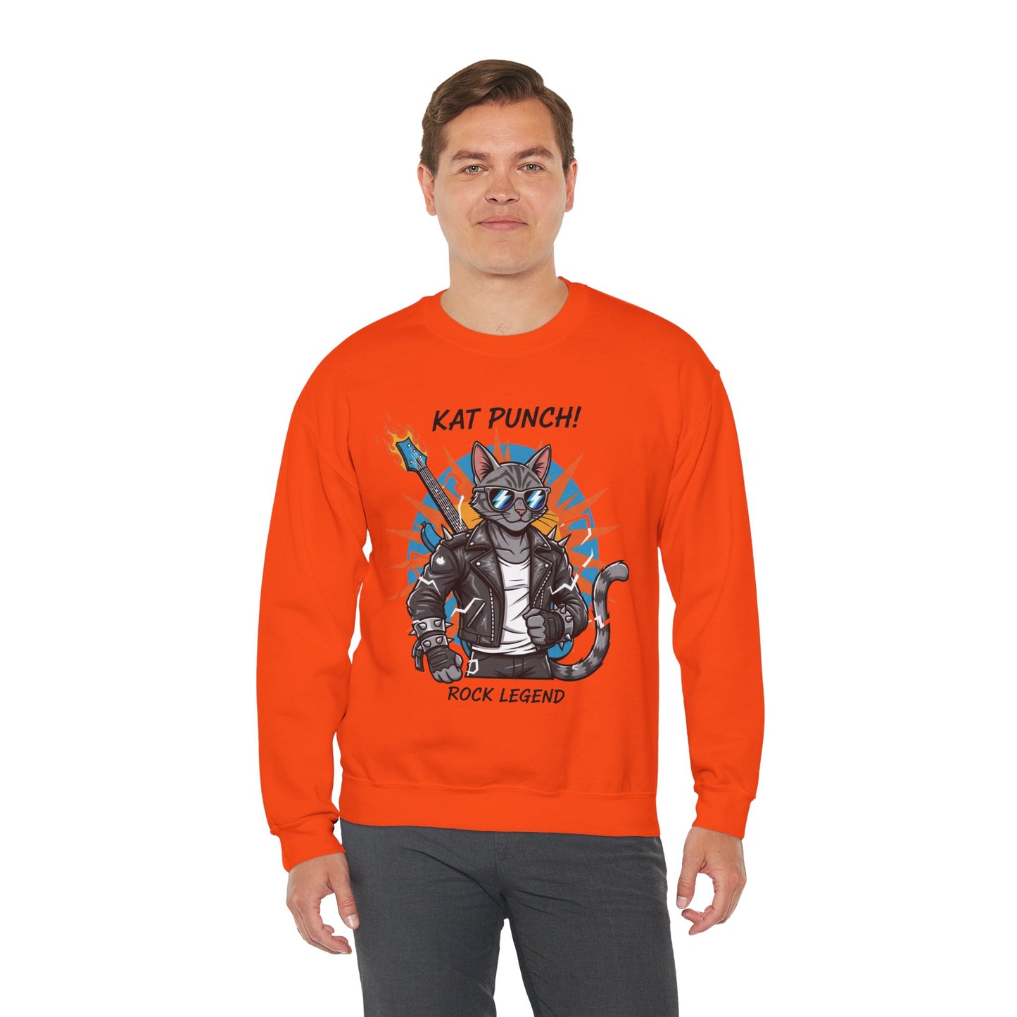 Cool Cat Unisex Heavy Blend Crewneck Sweatshirt style 1