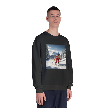 Skiing Dog Graphic Unisex NuBlend Crewneck Sweatshirt