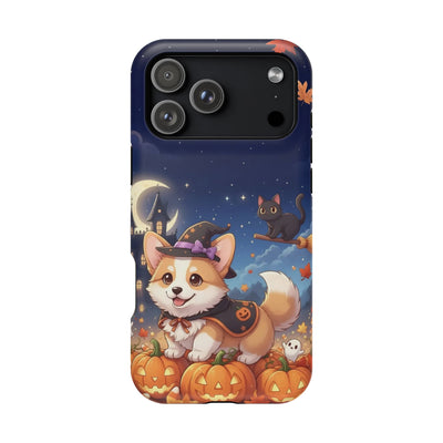 Halloween cute puppy anime style 4 Magnetic Impact-Resistant Phone Case, Cute Dog Design, Pet Owner Gift, Animal Lover Accessory, Birthday Gift for Dog Lovers