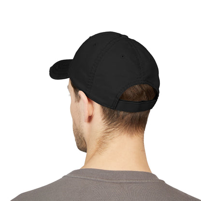 Cats Lover Distressed Embroidered Cap Dad Hat Brown Words