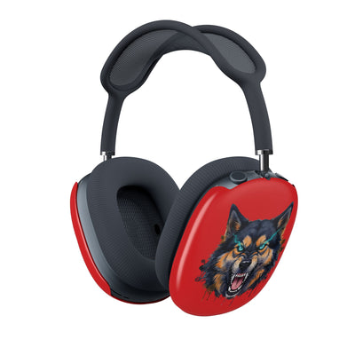 Red Angry Dog Head AirPods Max Protective Shells