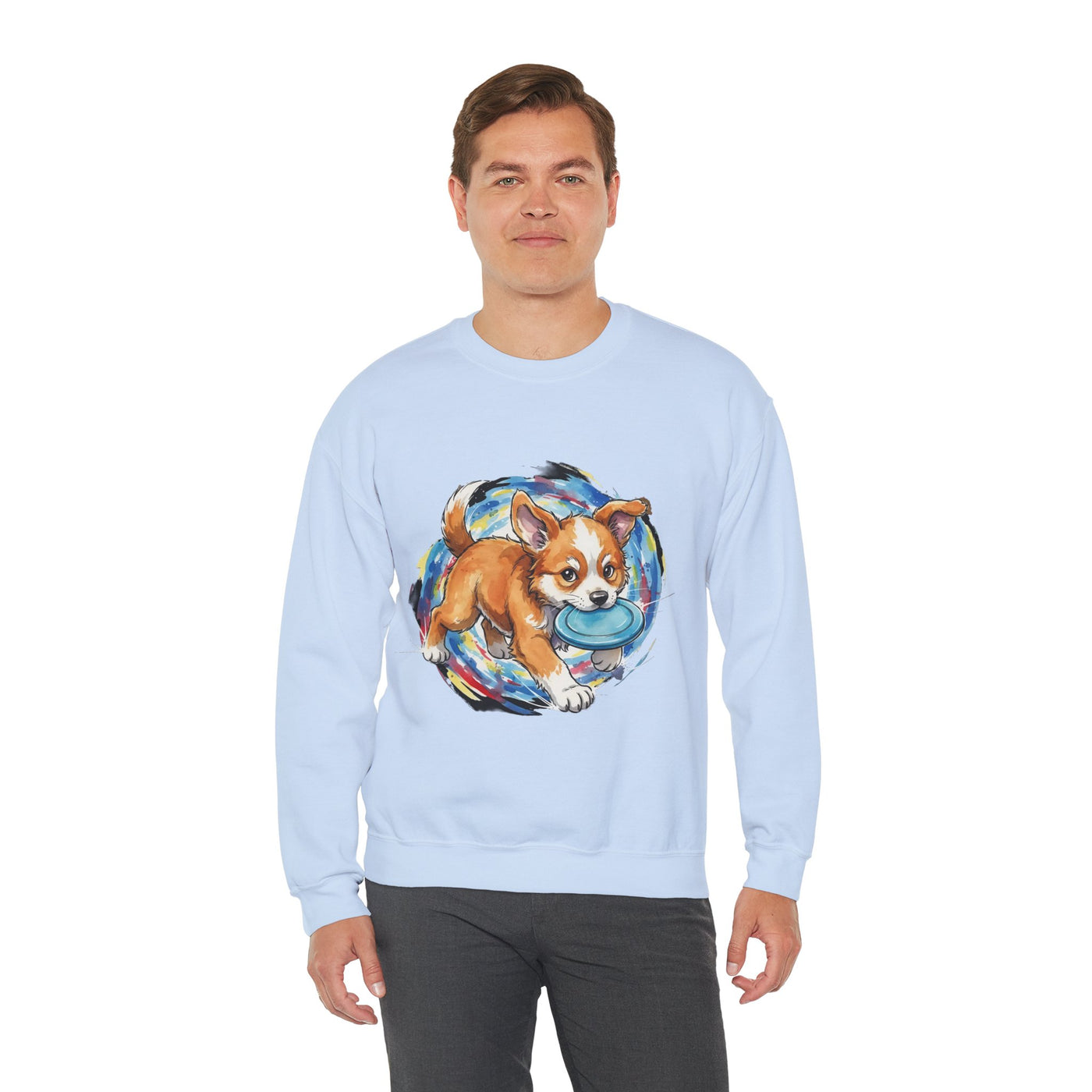 Watercolor painting style 7 Men & Women Cute Cat Pile Crewneck Sweatshirt