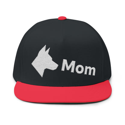 Stylish Embroidered Dog Mom Flat Bill Cap style 3