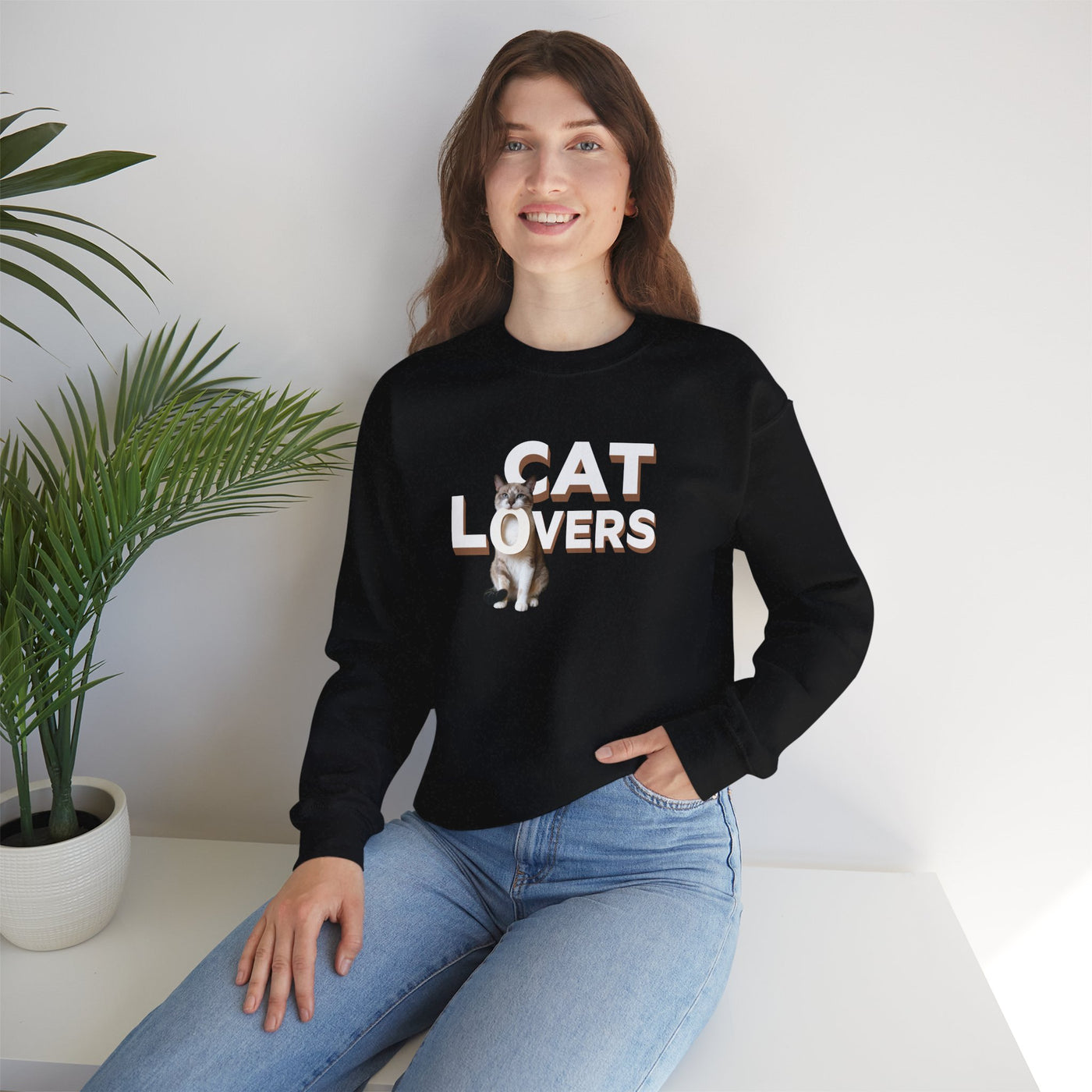 Cat Lovers Cute Kitten Unisex Crewneck Sweatshirt