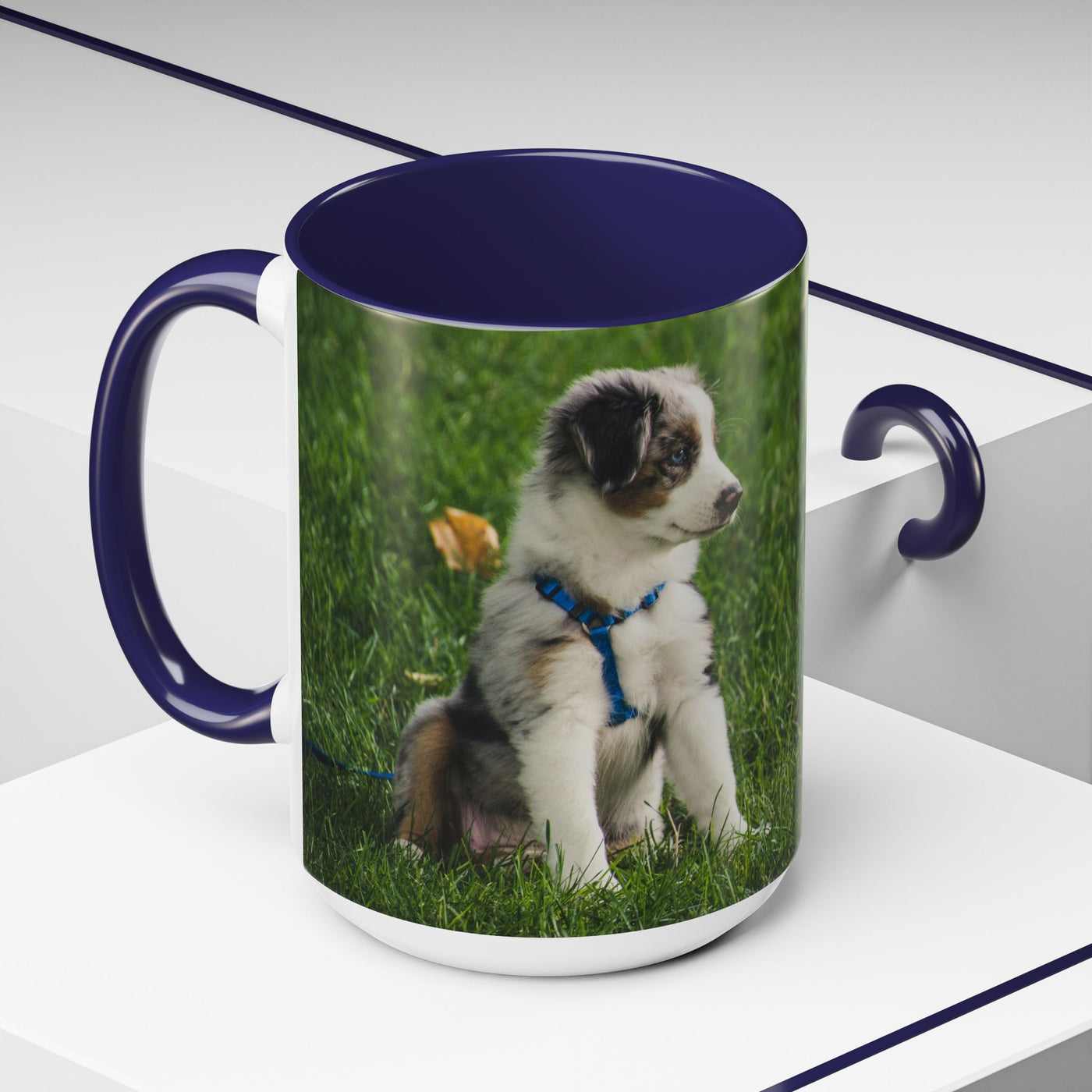 Dog Print Accent Coffee Mug - Dog Lover Gift, Cute Pet Mug, Animal Print Cup, Coffee Tea Mug, Unique Dog Themed Gift