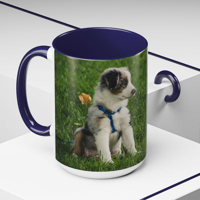 Dog Print Accent Coffee Mug - Dog Lover Gift, Cute Pet Mug, Animal Print Cup, Coffee Tea Mug, Unique Dog Themed Gift